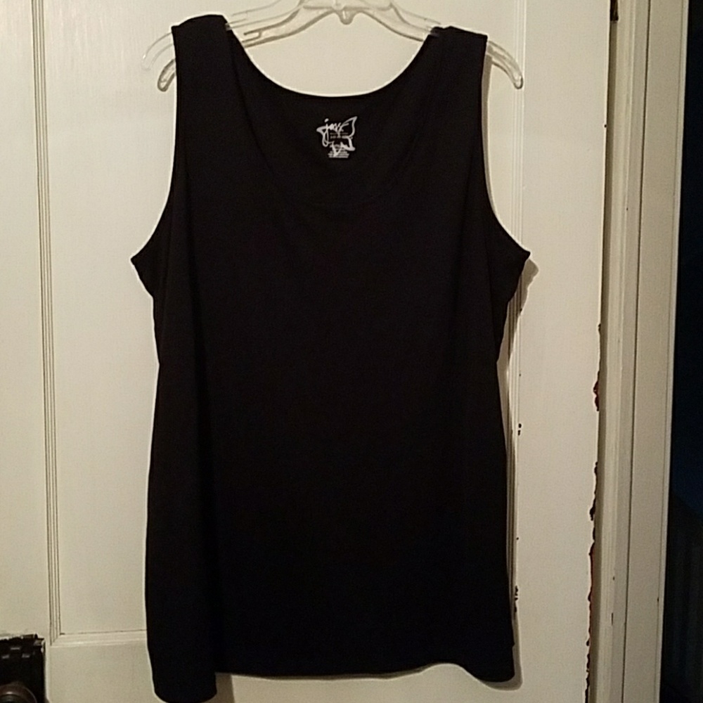 Black wide strap tank